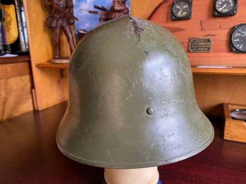 SWEDISH M21-18 -3 CROWN HELMET-VERY RARE