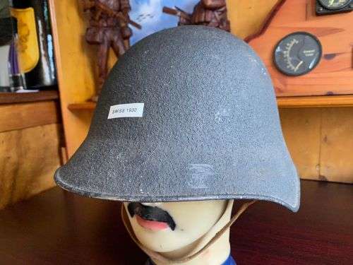 1930 SWISS DUCK BILL STEEL HELMET-VERY RARE