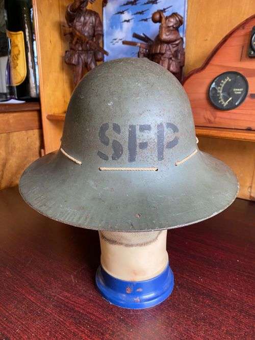 WW2 BRITISH ZUKERMAN SPECIAL FIRE PATROL HELMET