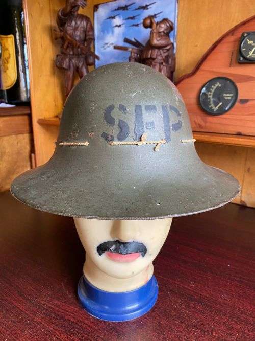 WW2 BRITISH ZUKERMAN SPECIAL FIRE PATROL HELMET