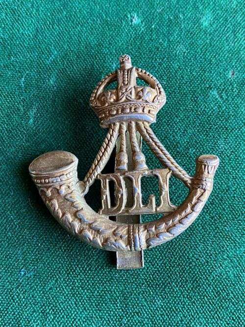 DURBAN LIGHT INFANTRY BRASS CAP BADGE-1902-1919- SLIDER