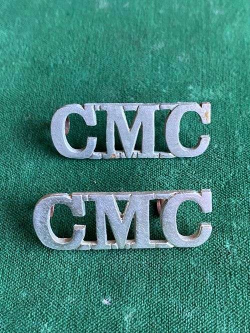 TRANSVAAL CYCLE AND MOTORCYCLE CORPS,WHITE METAL,SHOULDER BADGE-WORN 1909-1914-LUGS INTACT-SCARCE