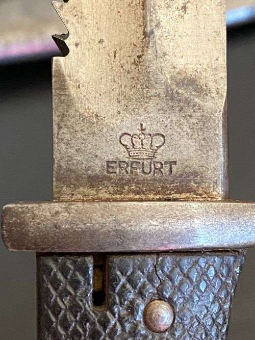 GERMAN 1898-MODEL BAYONET KS2490 WITH LEATHER GRIPS-ISSUED TO THE SCHUT 2 TRUPPE IN GERMAN SOUTH WES