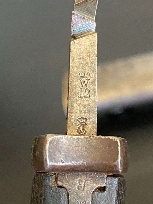 GERMAN 1898-MODEL BAYONET KS2490 WITH LEATHER GRIPS-ISSUED TO THE SCHUT 2 TRUPPE IN GERMAN SOUTH WES