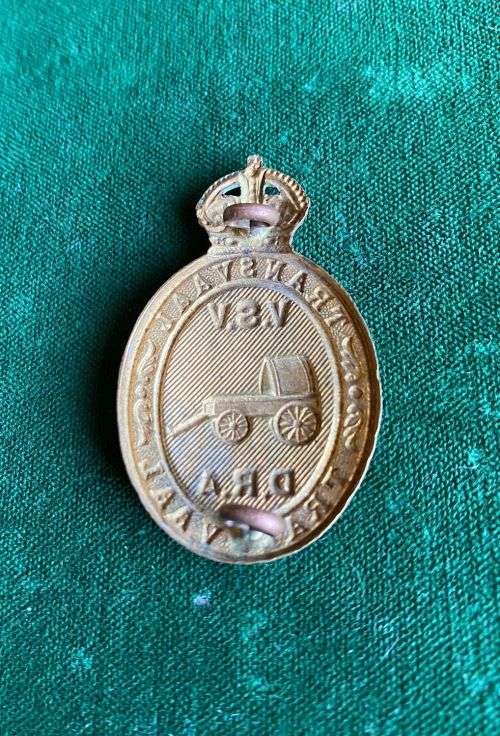 DEFENCE RIFLE ASSOCIATION CAP BADGE-TRANSVAAL 1923-1943- 2 LUGS