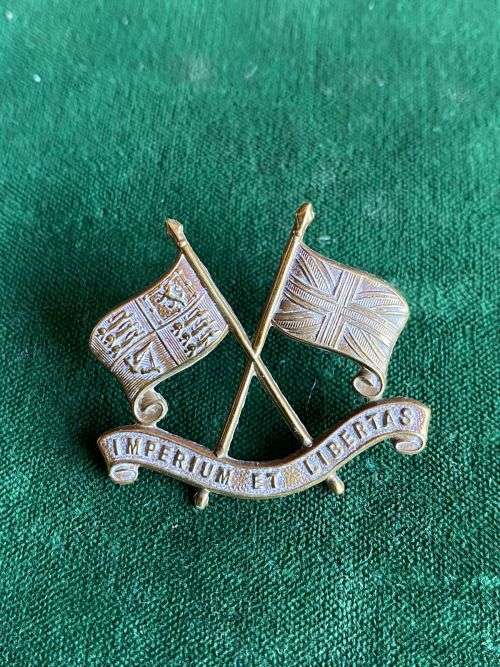 IMPERIAL LIGHT HORSE,GILDING METAL CAP BADGE-WORN 1913-65- 2 LUGS