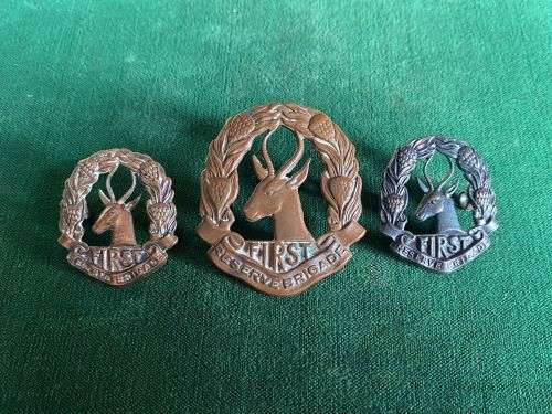 1ST RESERVE BRIGADE CAP AND COLLARS-WORN 1940-43-LUGS INTACT