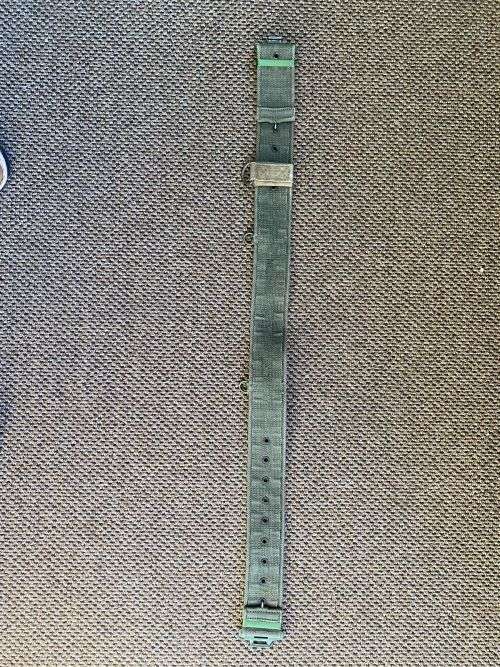 OLIVE GREEN RHODESIAN PATTERN 64 WEBBING BELT WITH EXTRA CLIP-EXTENDED LENGTH 100CM