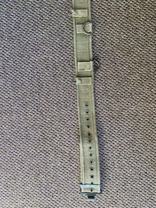 RHODESIAN PATTERN 64 WEBBING BELT-EXTENDED LENGTH 100CM-GOOD CONDITION