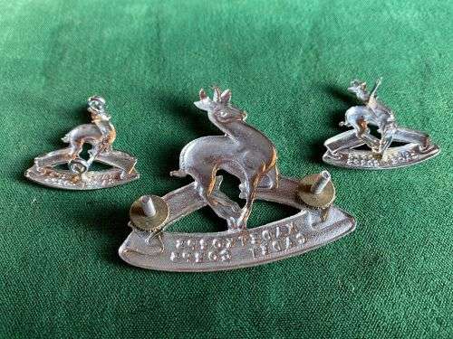 SA SCHOOL CADETS CHROME CAP AND COLLARS-LUGS + PINS COMPLETE