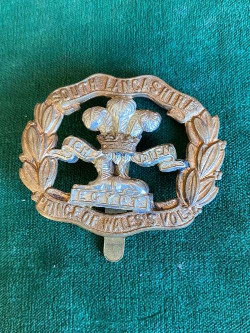 THE PRINCE OF WALES VOLUNTEERS(SOUTH LANCASHIRE REGT.) CAP BADGE POST 1916