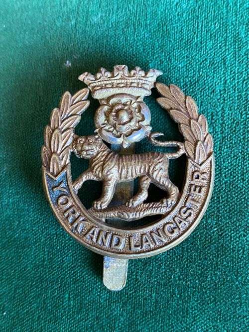 THE YORK AND LANCESTER REGIMENT CAP BADGE-1898-1968