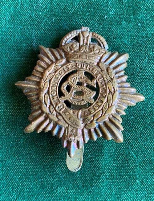 ARMY SERVICE CORPS BADGE-WORN FROM 1916 UNTILL 1918 WHEN THE PREFIX ROYAL WAS ADDED-BRASS