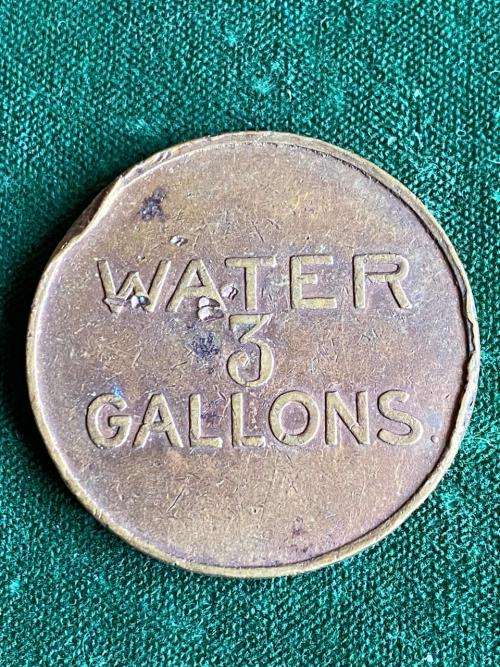 JAGERTSFONTEIN MUNICIPALITY 3 GALLON,WATER TOKEN-1913-1926-BRONZE-SIZE 36 MM