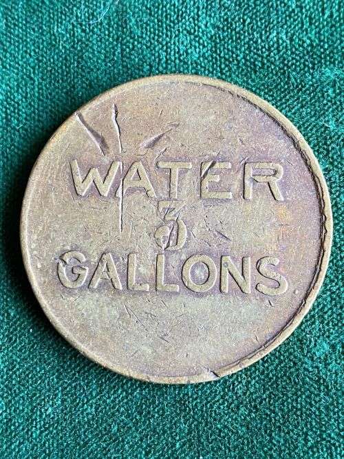 JAGERTSFONTEIN MUNICIPALITY 3 GALLON,WATER TOKEN-1913-1926-BRONZE-SIZE 36 MM