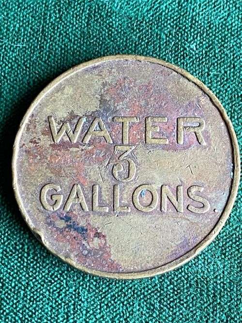 JAGERTSFONTEIN MUNICIPALITY 3 GALLON,WATER TOKEN-1913-1926-BRONZE-SIZE 36 MM