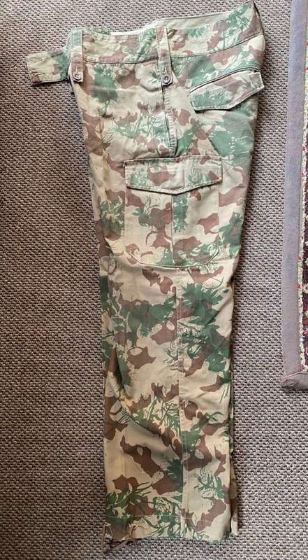 POLCE TASK FORCE 2ND PATTERN CAMOOO TROUSERS-SIZE 34/36 PIPE LENGTH OF 75 CM-VERY GOOD CONDITION WIT