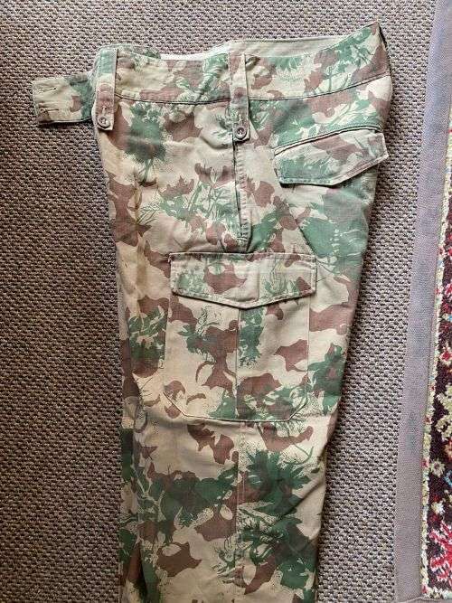 POLCE TASK FORCE 2ND PATTERN CAMOOO TROUSERS-SIZE 34/36 PIPE LENGTH OF 75 CM-VERY GOOD CONDITION WIT