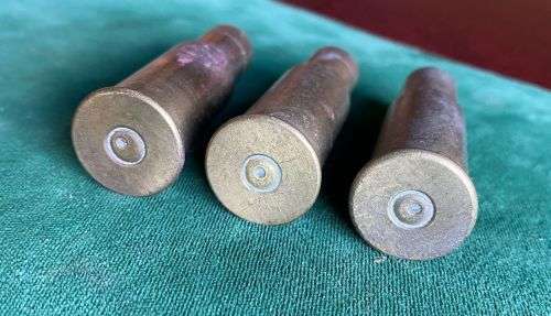 3X 0,455 MARTINI HENRY CARTRIDGE CASES- 3 SOLD TOGETHER