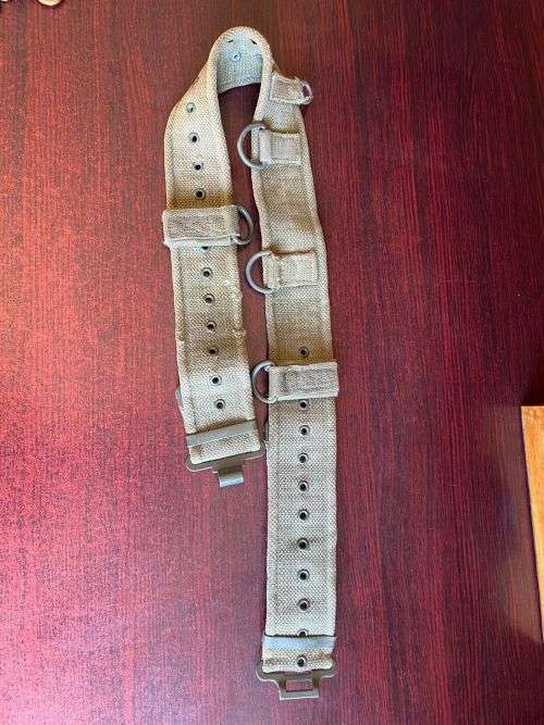 RHODESIAN PATTERN 64 WEBBING BELT-COMES WITH 2X EXTRA CLIPS-EXTENDED LENGTH 115 CM