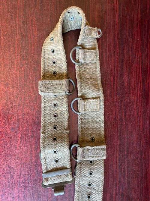RHODESIAN PATTERN 64 WEBBING BELT-COMES WITH 2X EXTRA CLIPS-EXTENDED LENGTH 115 CM