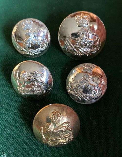 SELECTION OF 5 RHODESIAN BUTTONS-SOLD TOGETHER