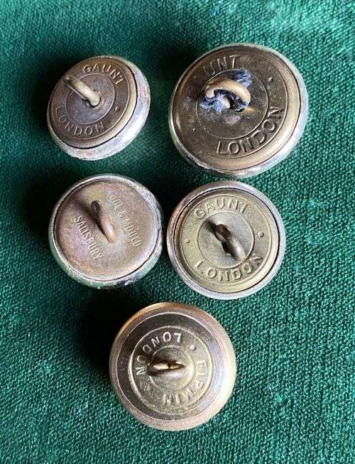 SELECTION OF 5 RHODESIAN BUTTONS-SOLD TOGETHER