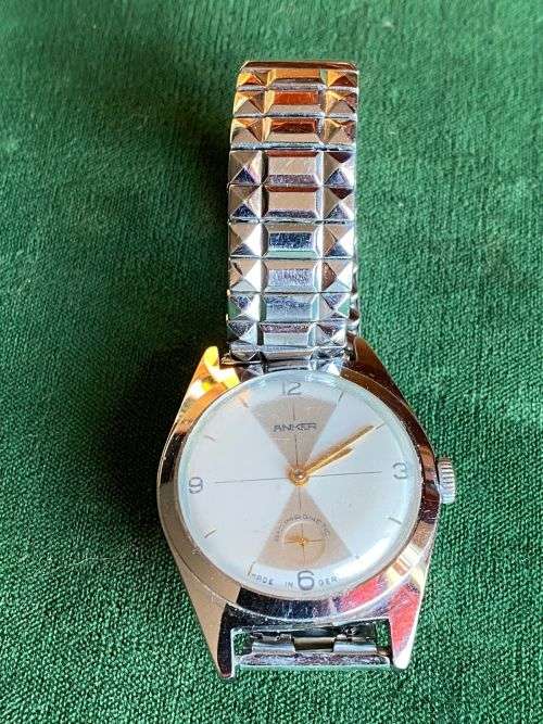 ANKER MADE IN GERMANY MENS WATCH -CASING MEASURES 34 MM-COMPLETE BUT NEEDS SERVICE
