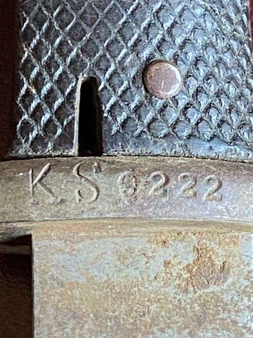 KS 98 BAYONET MADE BY ERFURT 1909-LEATHER GRIPS-ISSUED TO THE SCHUTZTRUPPE IN GERMAN SOUTH WEST AFRI