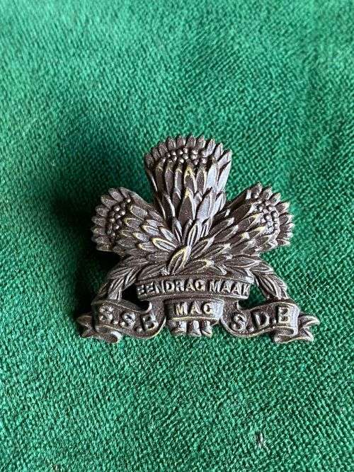 SPECIAL SERVICE BATTALION DARKENED BRASS COLLAR BADGE-1934-63- 2 LUGS