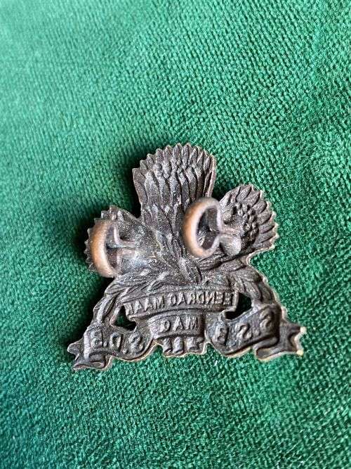 SPECIAL SERVICE BATTALION DARKENED BRASS COLLAR BADGE-1934-63- 2 LUGS