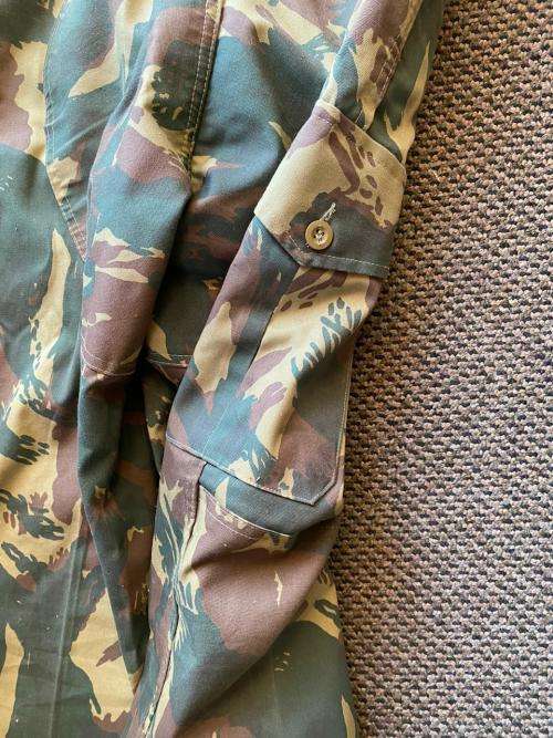 TRANSKEI DEFENCE FORCE CAMO TROUSERS-SIZE 36 WITH PIPE LENGTH OF 72CM-NO TAGS OR PRINTING INSIDE-CON