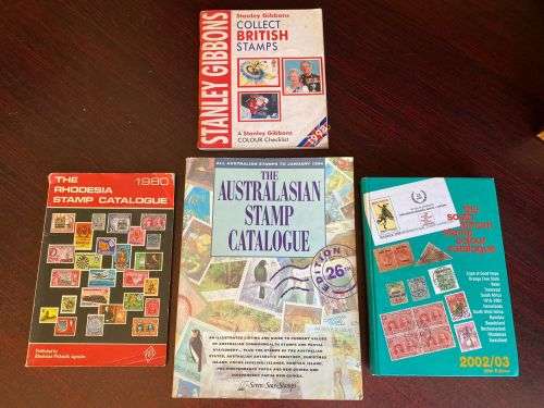4X OLD CATALOGUES -SOLD TOGETHER SA,BRITISH RHODESIA AND AUSTRALASIAN STAMPS-PLEASE HAVE A LOOK AT P