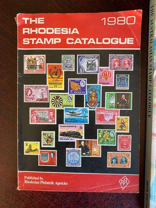 4X OLD CATALOGUES -SOLD TOGETHER SA,BRITISH RHODESIA AND AUSTRALASIAN STAMPS-PLEASE HAVE A LOOK AT P
