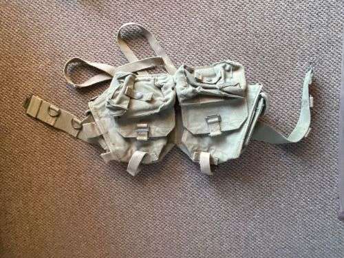 SADF PATTERN 73 WEBBING POUCHES WITH BELT IN A VERY GOOD CONDITION