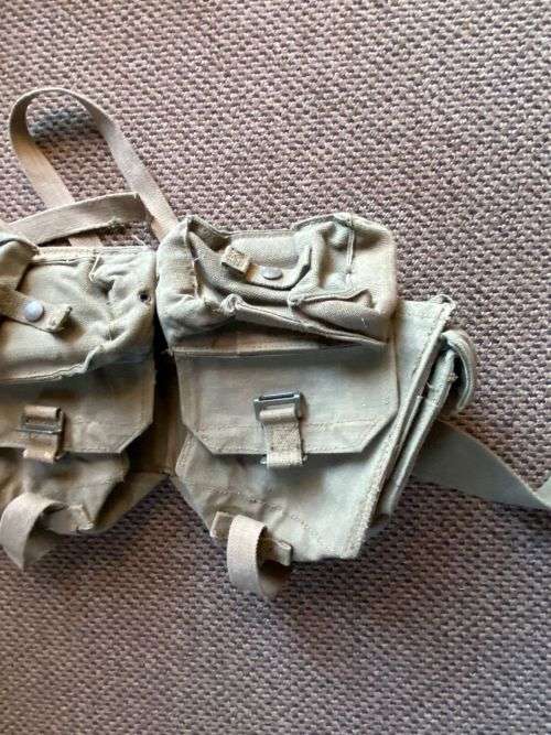 SADF PATTERN 73 WEBBING POUCHES WITH BELT IN A VERY GOOD CONDITION
