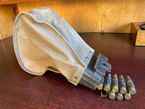 7,62 X 51 MM FN MAG. LIGHT MACHINE GUN- 75 ROUND `PEAR` BAG MACHINE-EXTREMELY SCARCE-BORDER WAR PERI