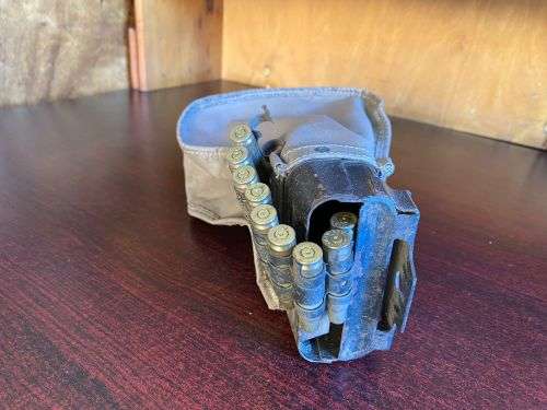 7,62 X 51 MM FN MAG. LIGHT MACHINE GUN- 75 ROUND `PEAR` BAG MACHINE-EXTREMELY SCARCE-BORDER WAR PERI