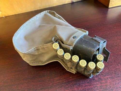7,62 X 51 MM FN MAG. LIGHT MACHINE GUN- 75 ROUND `PEAR` BAG MACHINE-EXTREMELY SCARCE-BORDER WAR PERI