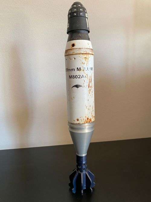 SADF 60 MM ILLUMINATION MORTAR WITH PROXIMITY SETTING-HEIGHT 39 CM INERT