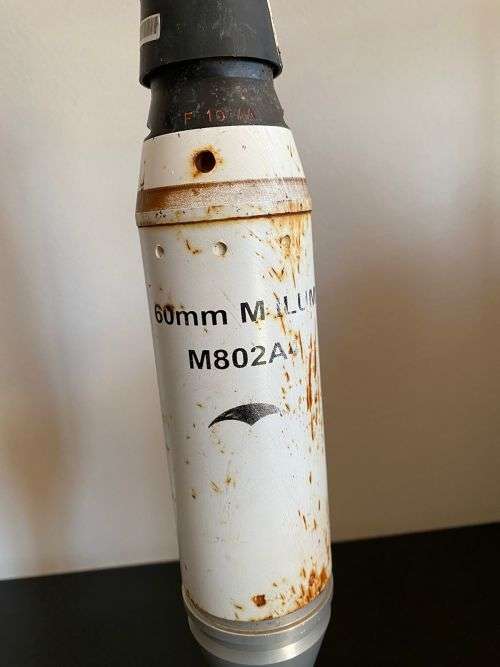 SADF 60 MM ILLUMINATION MORTAR WITH PROXIMITY SETTING-HEIGHT 39 CM INERT