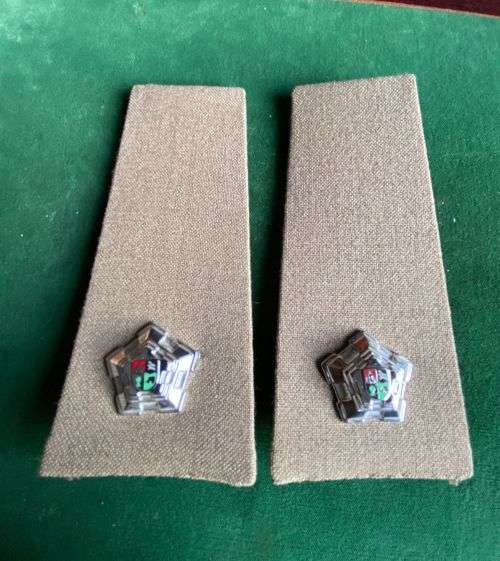 SADF RANK BOARDS (PAIR) FOR MAJOR-WORN 1970`S- 2002