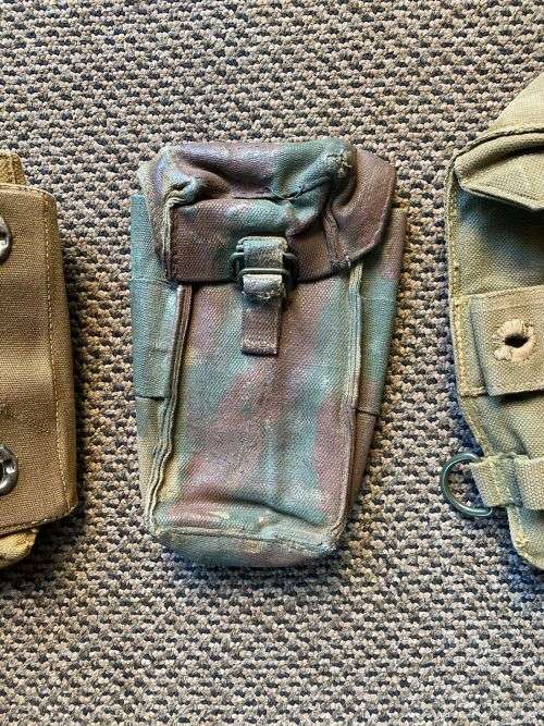 RHODESIAN PATTERN 63,BATTLE USED AMMO AND 1 RADIO POUCH-SOLD TOGETHER-3 OF THEM