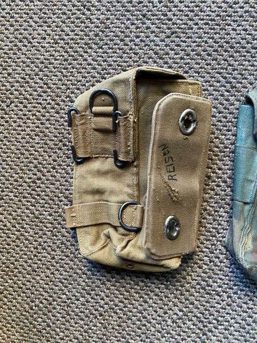 RHODESIAN PATTERN 63,BATTLE USED AMMO AND 1 RADIO POUCH-SOLD TOGETHER-3 OF THEM