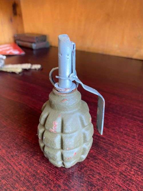 RUSSIAN F1 PERSONNEL,FRAGMENTATION HAND GRENADE-NICKNAMED THE LIMONAKE(LEMON LIKE) BORDER WAR PERIOD