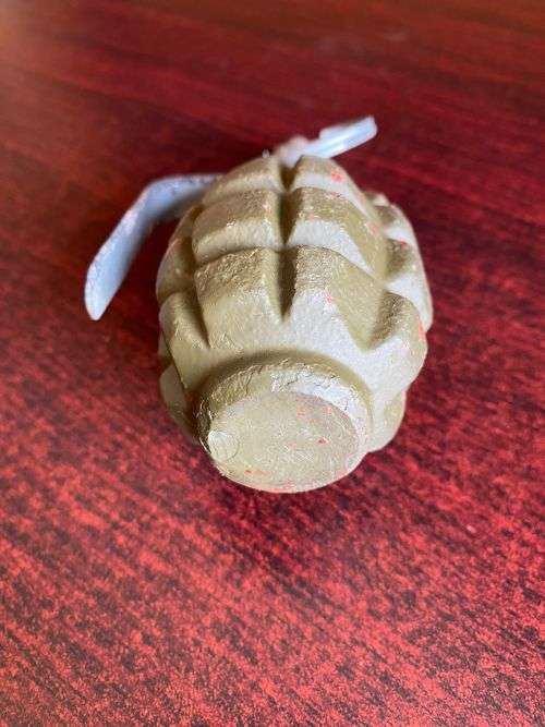 RUSSIAN F1 PERSONNEL,FRAGMENTATION HAND GRENADE-NICKNAMED THE LIMONAKE(LEMON LIKE) BORDER WAR PERIOD