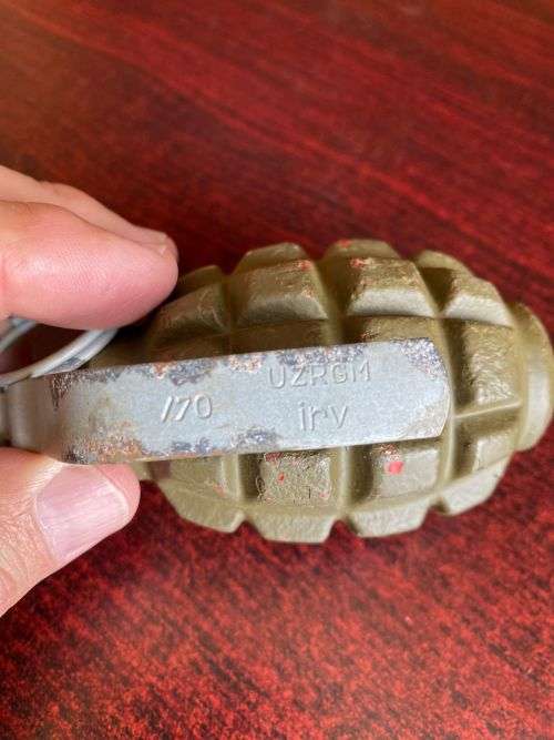 RUSSIAN F1 PERSONNEL,FRAGMENTATION HAND GRENADE-NICKNAMED THE LIMONAKE(LEMON LIKE) BORDER WAR PERIOD