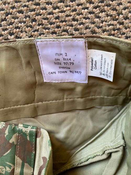 POLICE TASK FORCE 2ND PATTERN CAMO TROUSERS-SIZE 36-LABELLED-PIPE LENGTH 78CM-CONDITION NEW-NEVER W