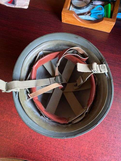 SADF PERIOD `STAAL DAK` IN VERY GOOD CONDITION-ALL CHIN STRAPS COMPLETE
