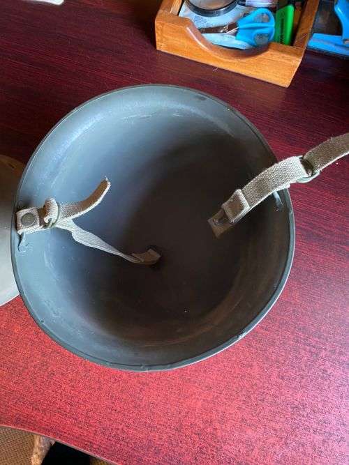SADF PERIOD `STAAL DAK` IN VERY GOOD CONDITION-ALL CHIN STRAPS COMPLETE